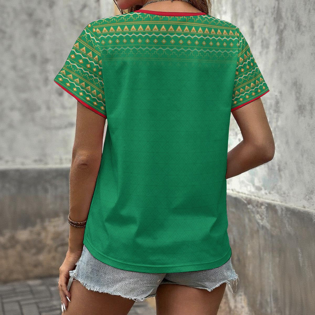 Maillot Femme Algérienne — Extérieur vert, dos