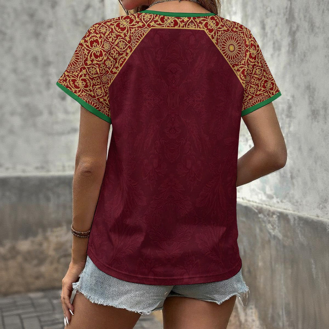 Maillot Femme Marocaine — Bordeaux (extérieur) dos