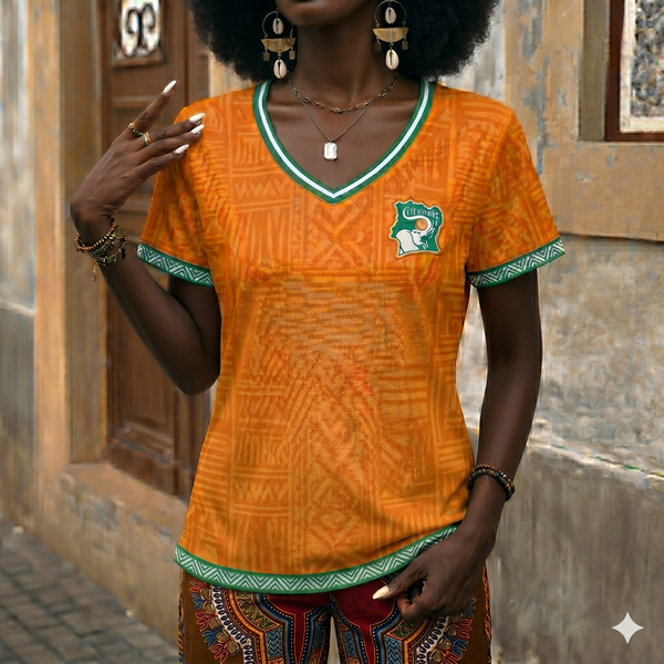 L'Ivoirienne — T-shirt femme col V